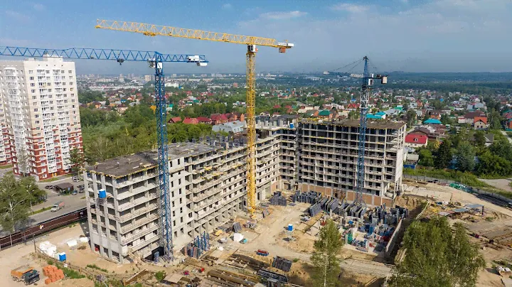 Жилой комплекс Горизонт // ход строительства в июле 2023 года